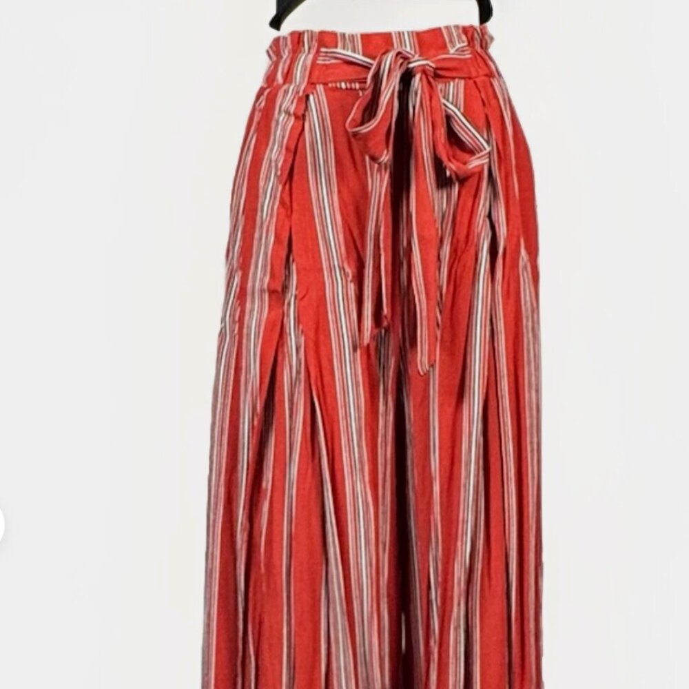 (S) SIMPLEE AWESOME Vertical Striped High Waist Palazzo w/ Slit Leg - Picture 3 of 12